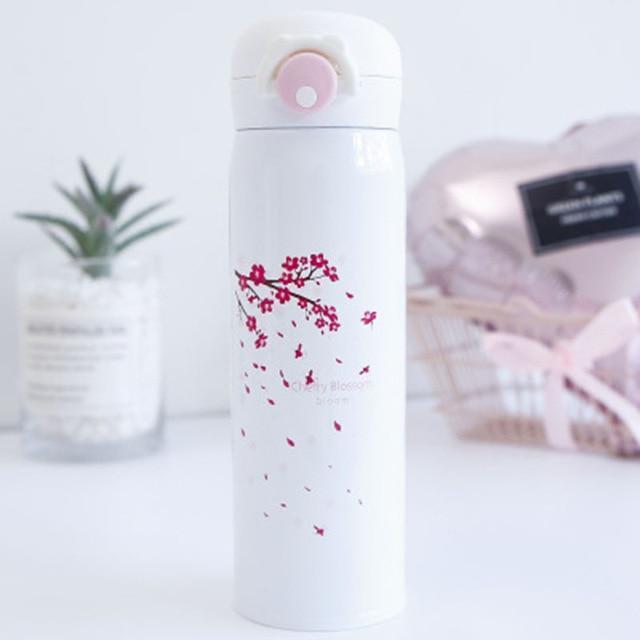 Bouteille isotherme en fleurs de cerisier