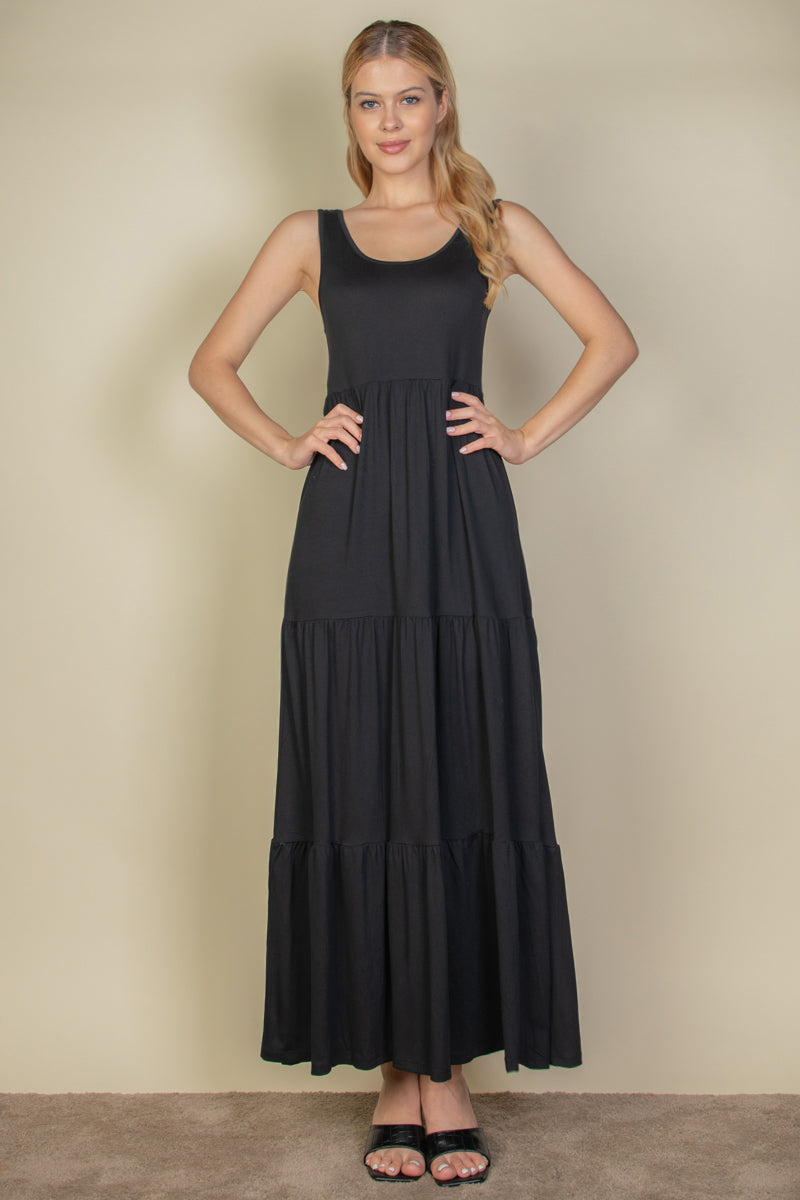 Solid Layered Hem Dress (CAPELLA)