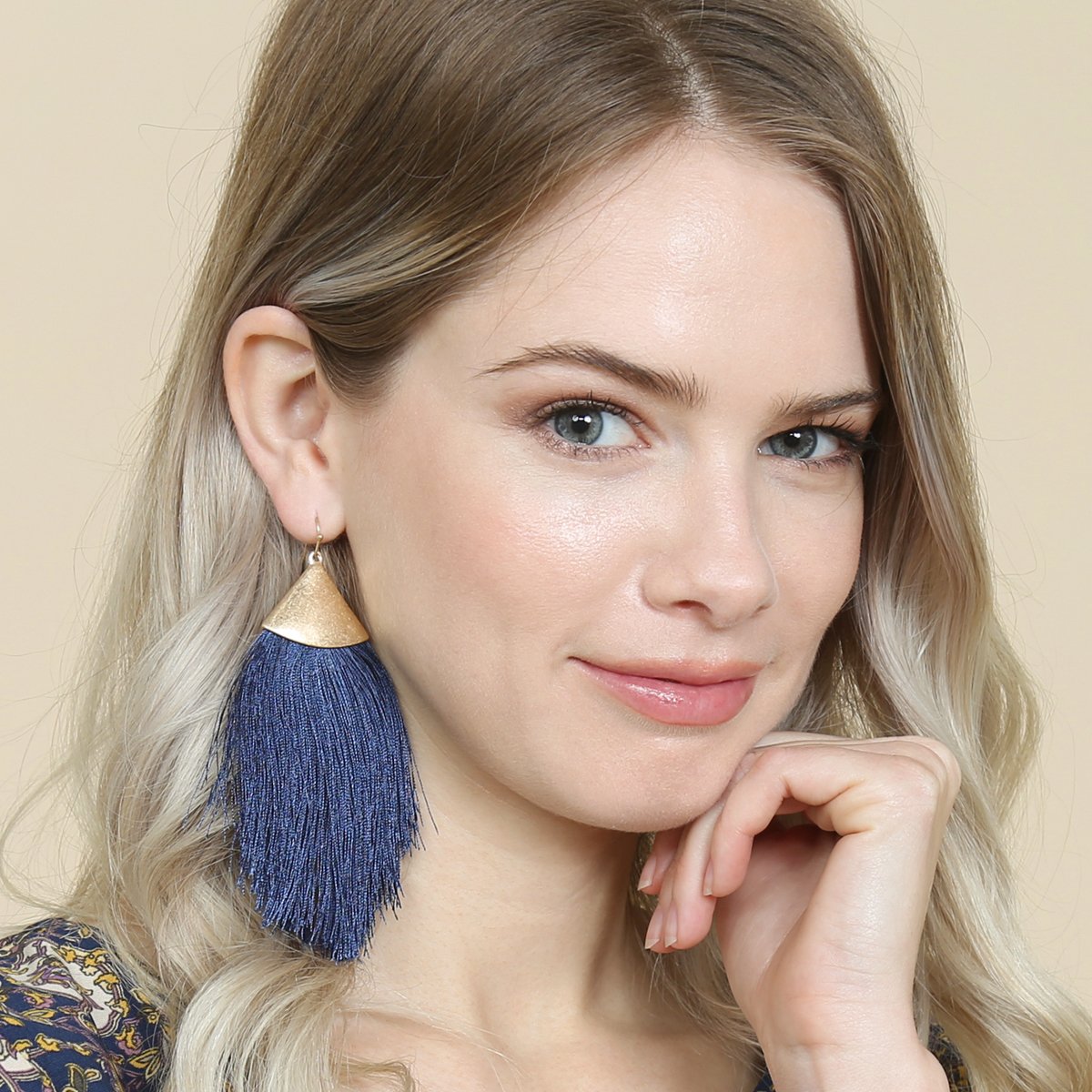 Oversized Tassel Drop Earrings