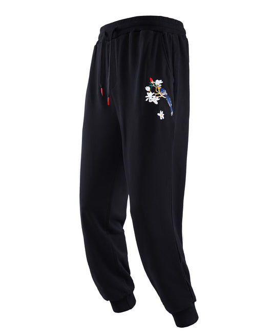 7046 Flowers Embroidery Joggers