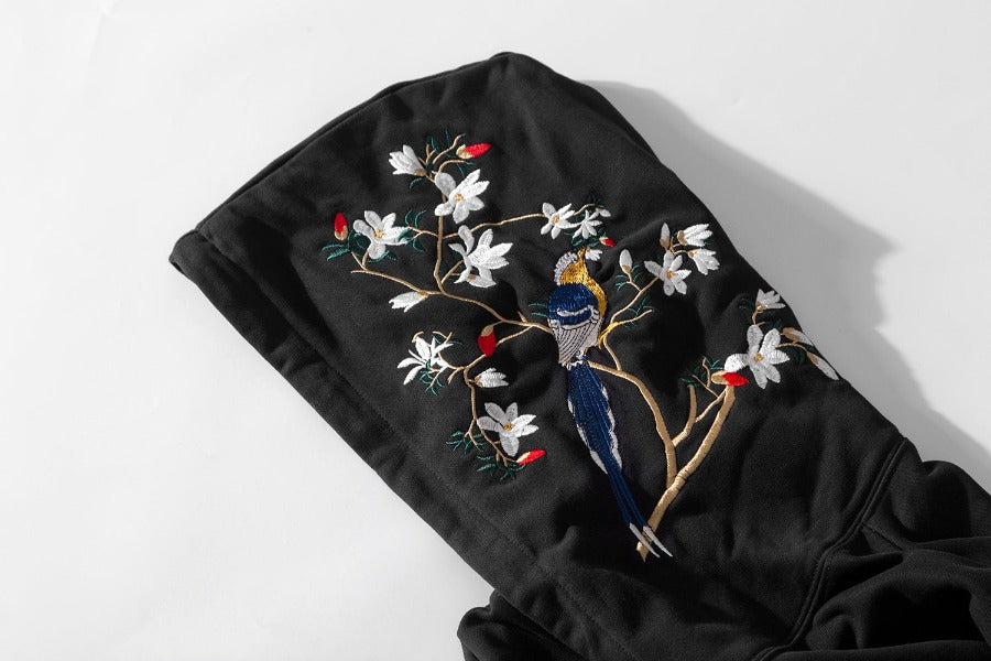 KH9083 Flowers Embroidery Hoodie