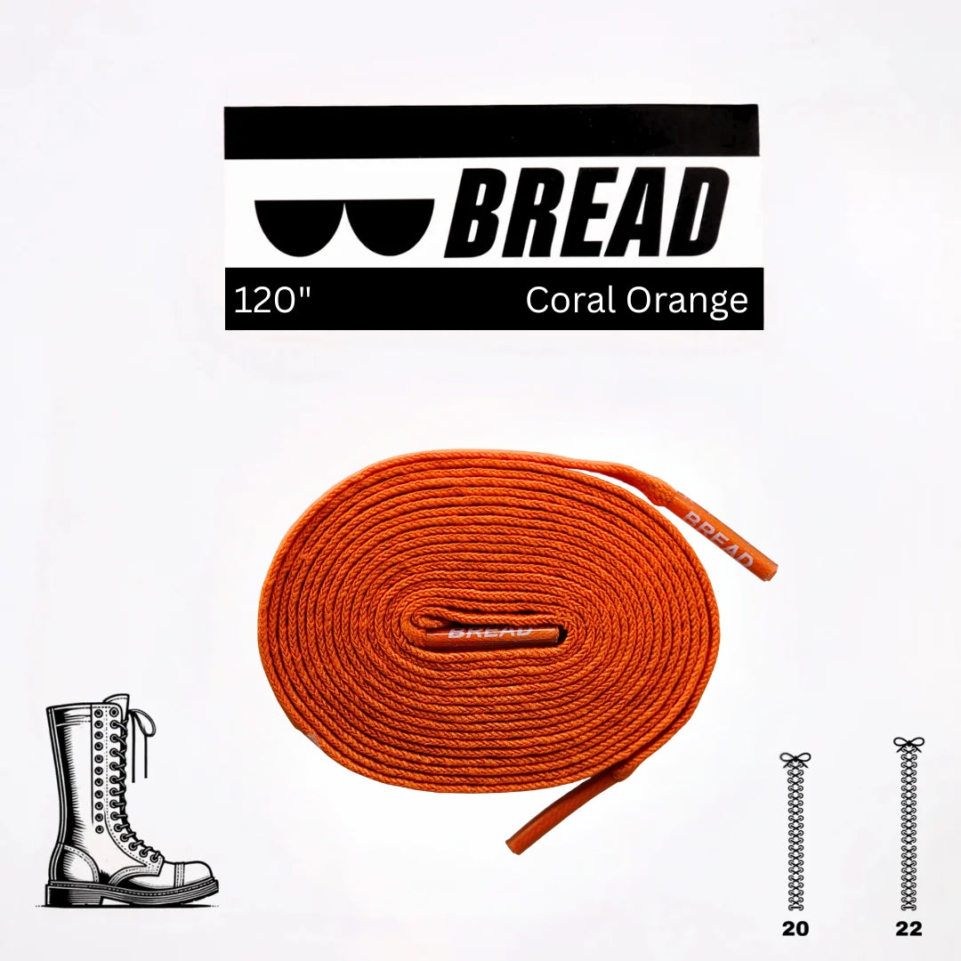 Coral Orange Bread Laces