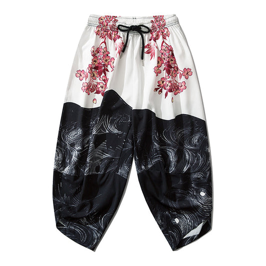 YC135 Pink Flowers Lightweight Pants
