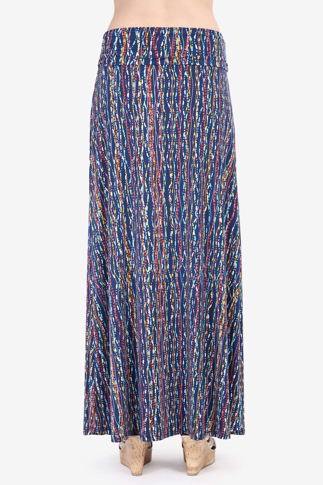 Simple Patterned Maxi Skirt