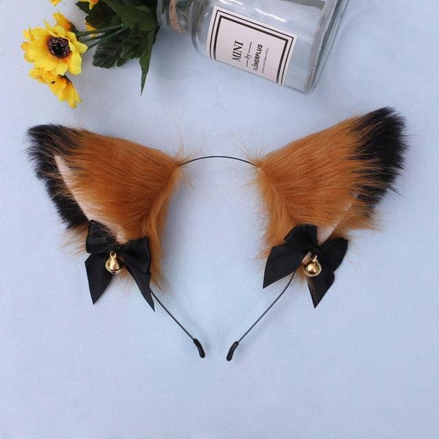 Cat Ears Cosplay Headband with Bell