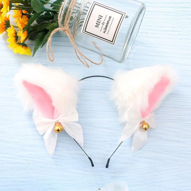 Cat Ears Cosplay Headband with Bell