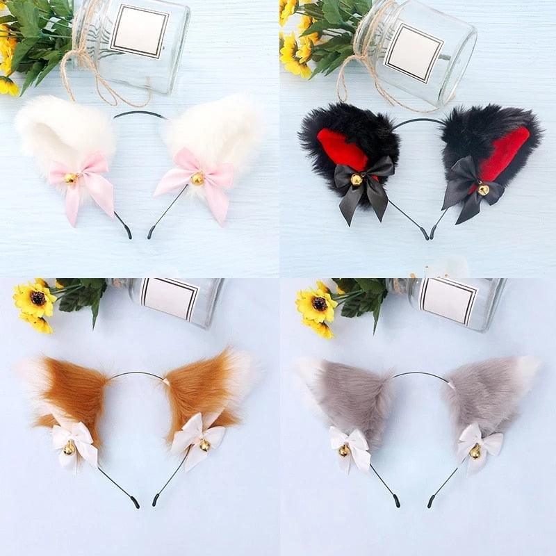Cat Ears Cosplay Headband with Bell