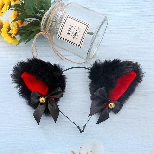 Cat Ears Cosplay Headband with Bell