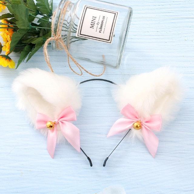 Cat Ears Cosplay Headband with Bell