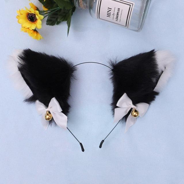 Cat Ears Cosplay Headband with Bell