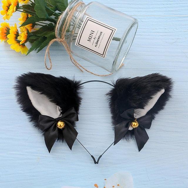 Cat Ears Cosplay Headband with Bell