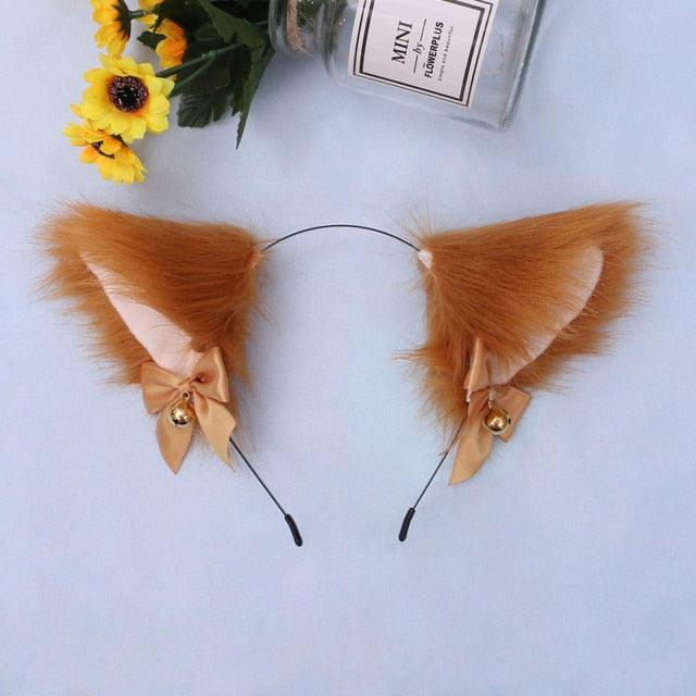 Cat Ears Cosplay Headband with Bell