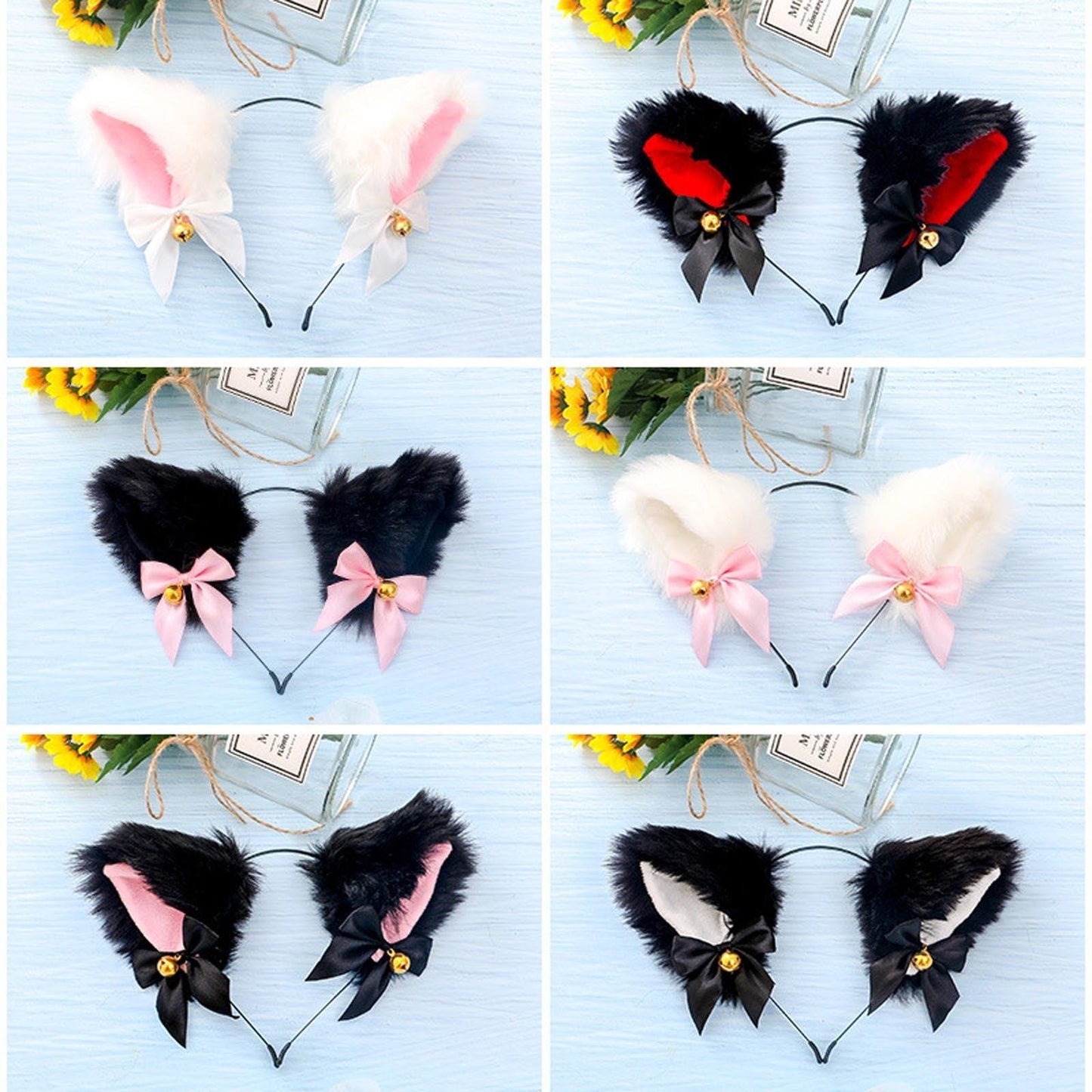 Cat Ears Cosplay Headband with Bell