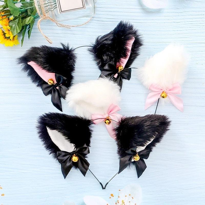 Cat Ears Cosplay Headband with Bell