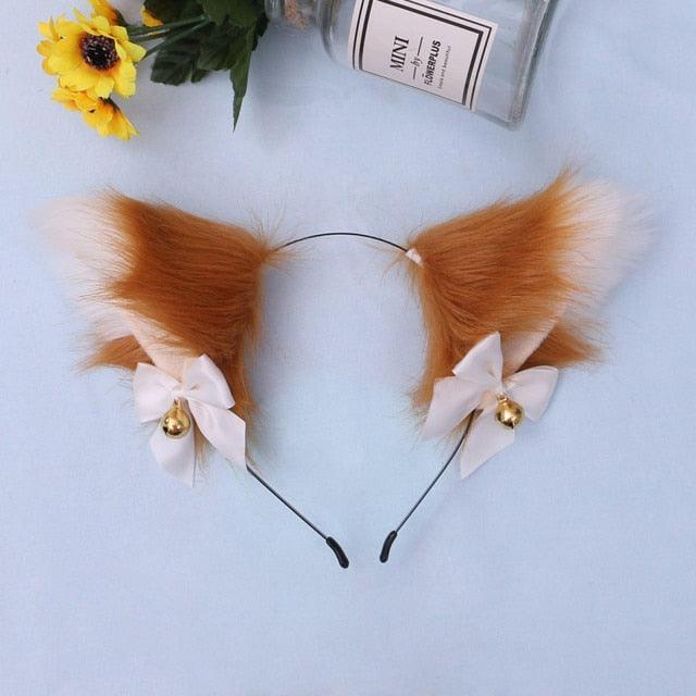 Cat Ears Cosplay Headband with Bell