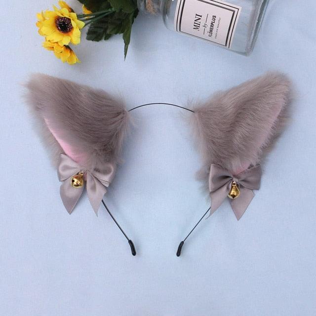 Cat Ears Cosplay Headband with Bell