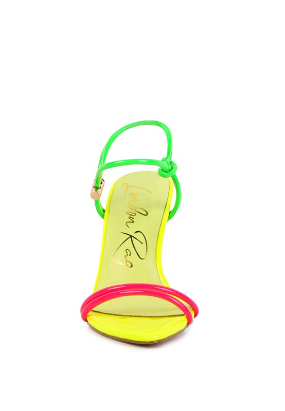 High Porch Drawstring Band Heeled Sandal