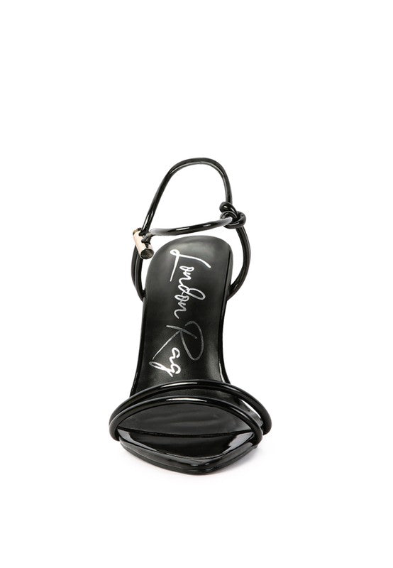 High Porch Drawstring Band Heeled Sandal