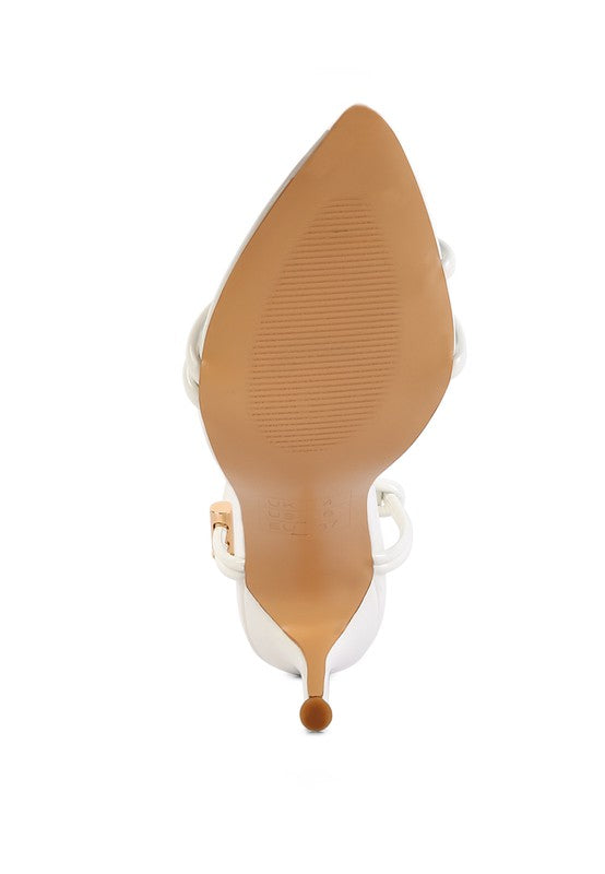 High Porch Drawstring Band Heeled Sandal