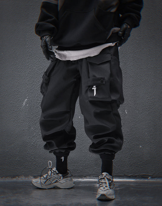 HiP42 Black Techwear Joggers