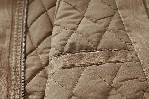 Winter Detroit Heavy Quilted Work Jacket for Men – Loose Fit, Cotton Lined