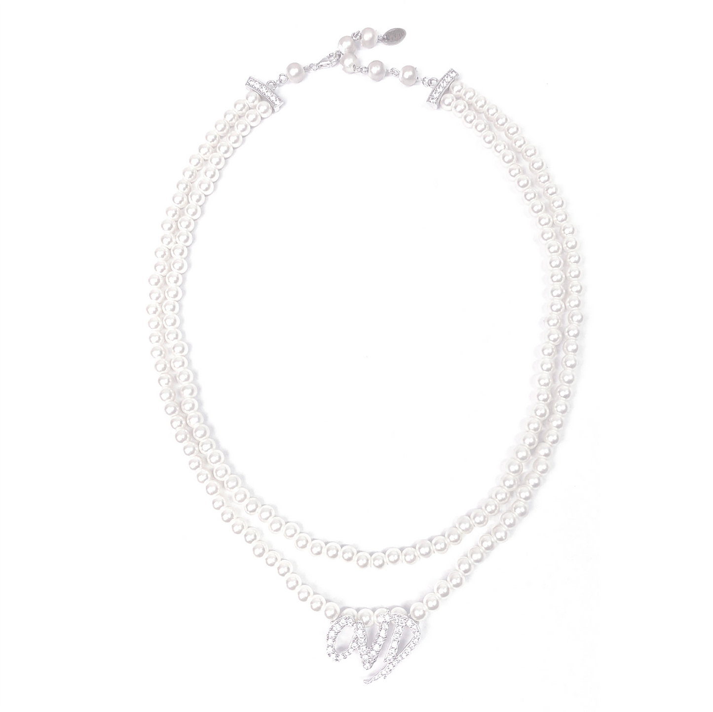 "222" Layered Pearl Necklace