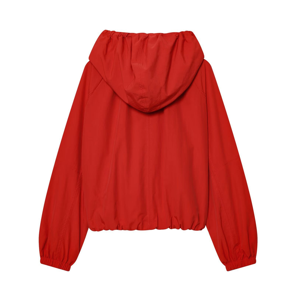 SoHo Crimson Red Hooded Windbreaker