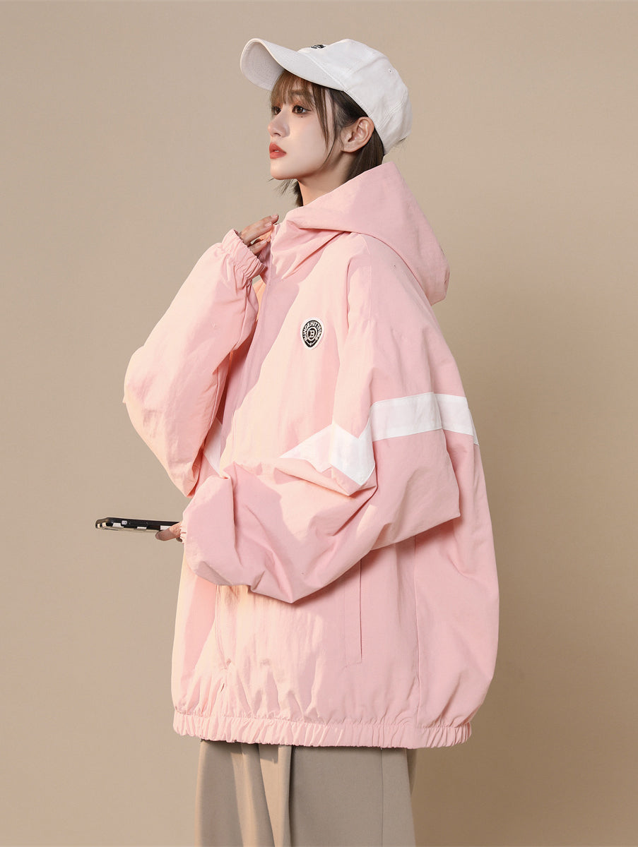 Chaqueta cortavientos informal para mujer graduada