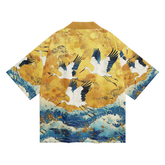 K21 Golden Cranes Kimono
