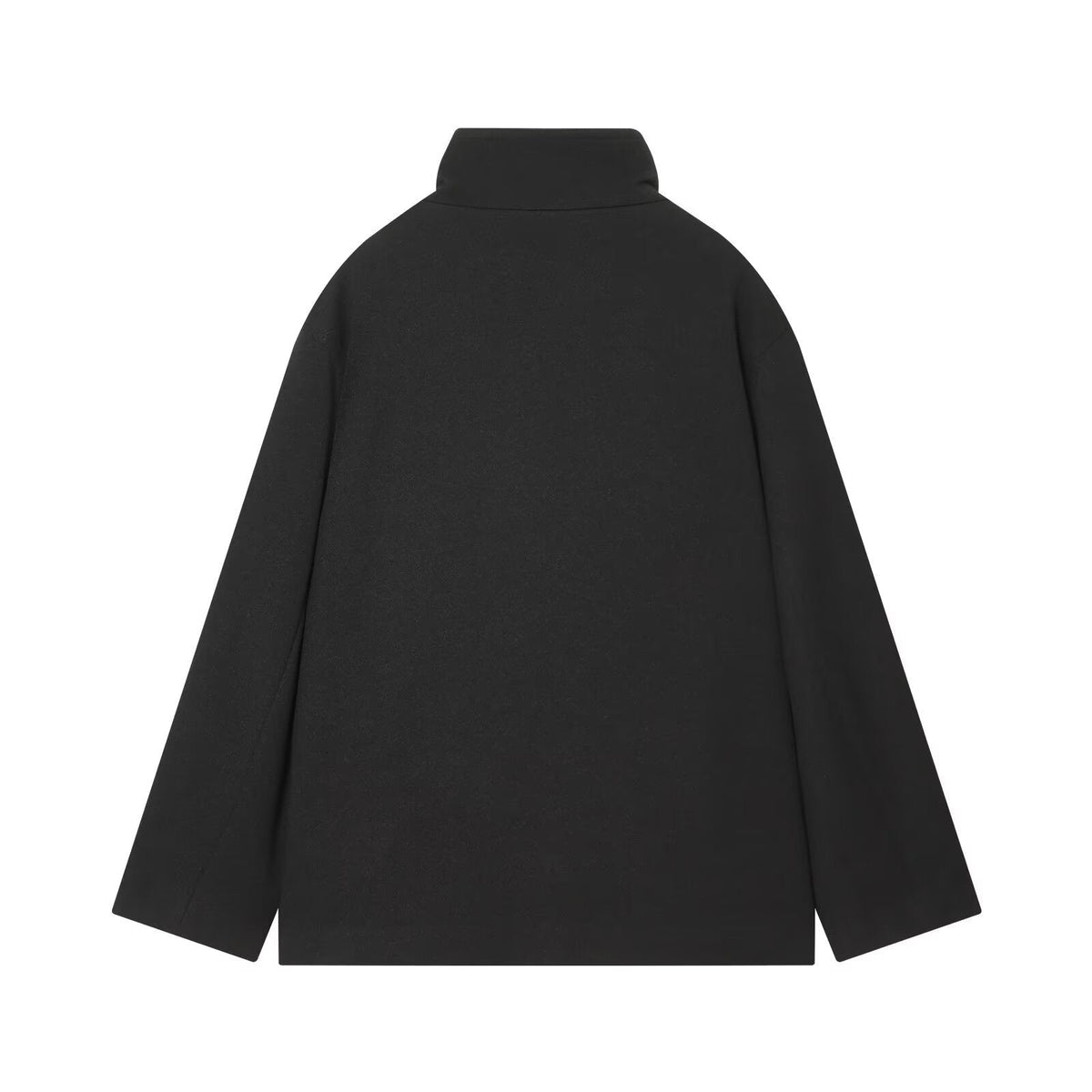 SoHo Black Wool Blend Asymmetric Short Coat