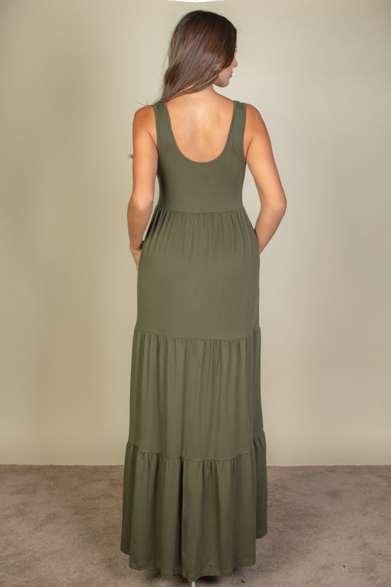 Solid Layered Hem Dress (CAPELLA)