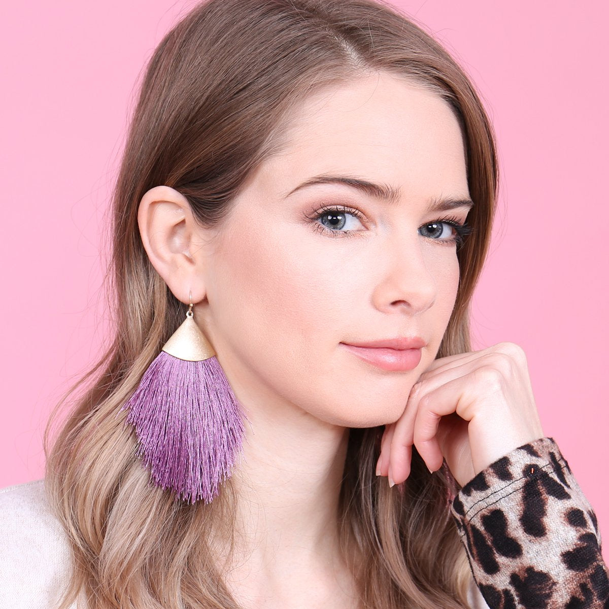 Oversized Tassel Drop Earrings