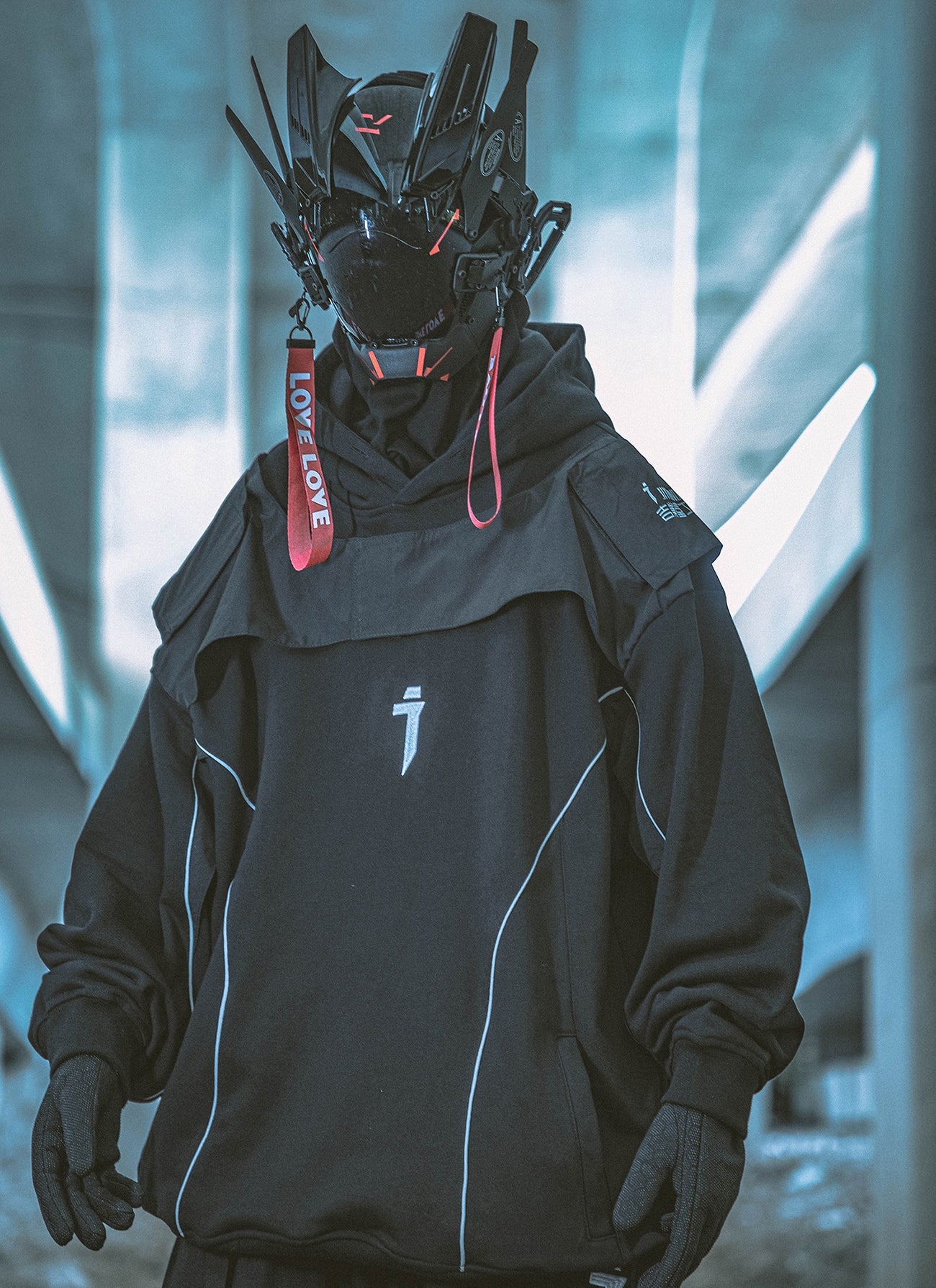 Sudadera con capucha mixta HiH29 Shadow