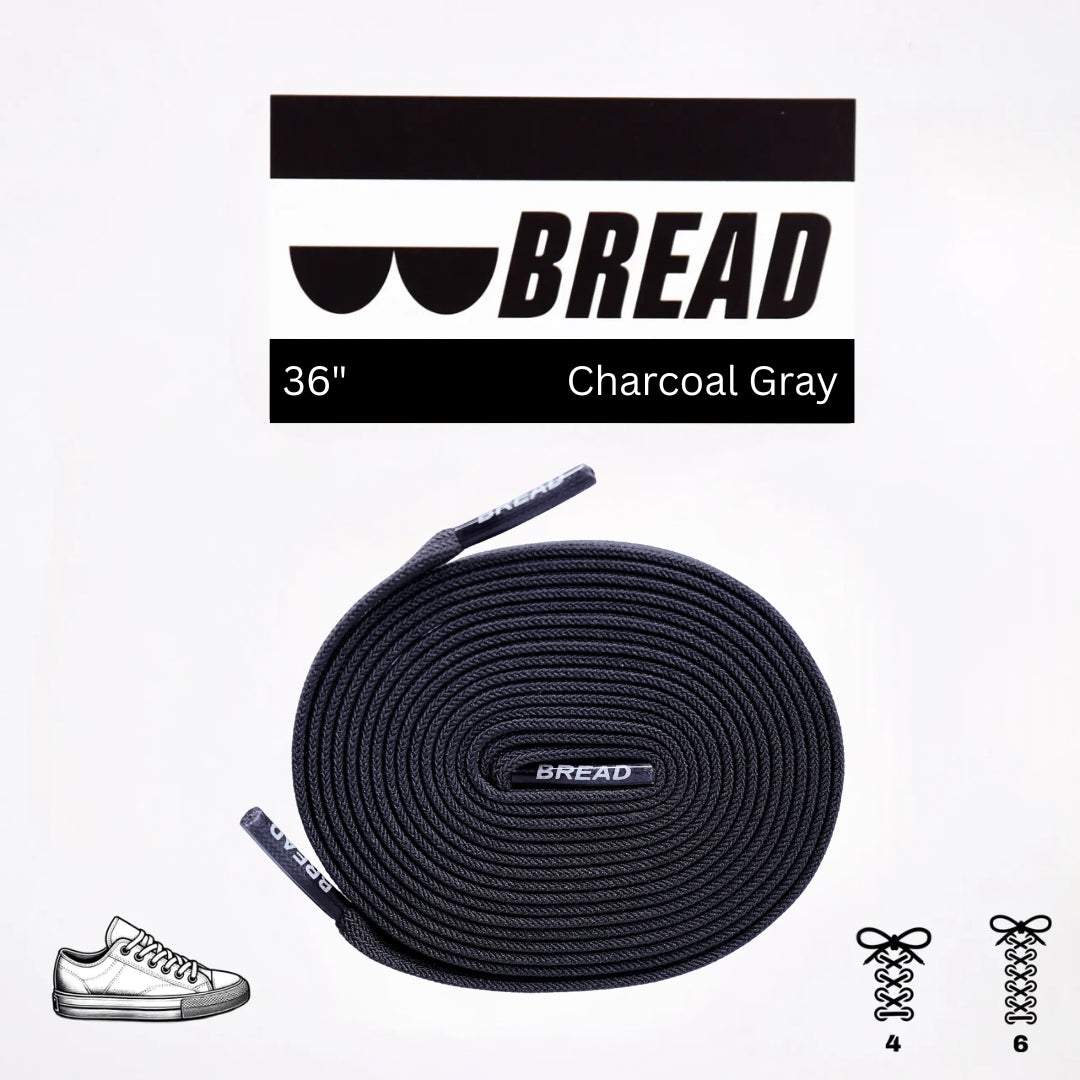 Charcoal Grey Bread Laces
