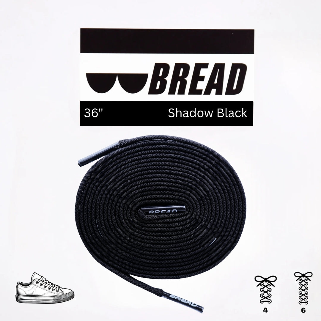 Shadow Black Bread Laces