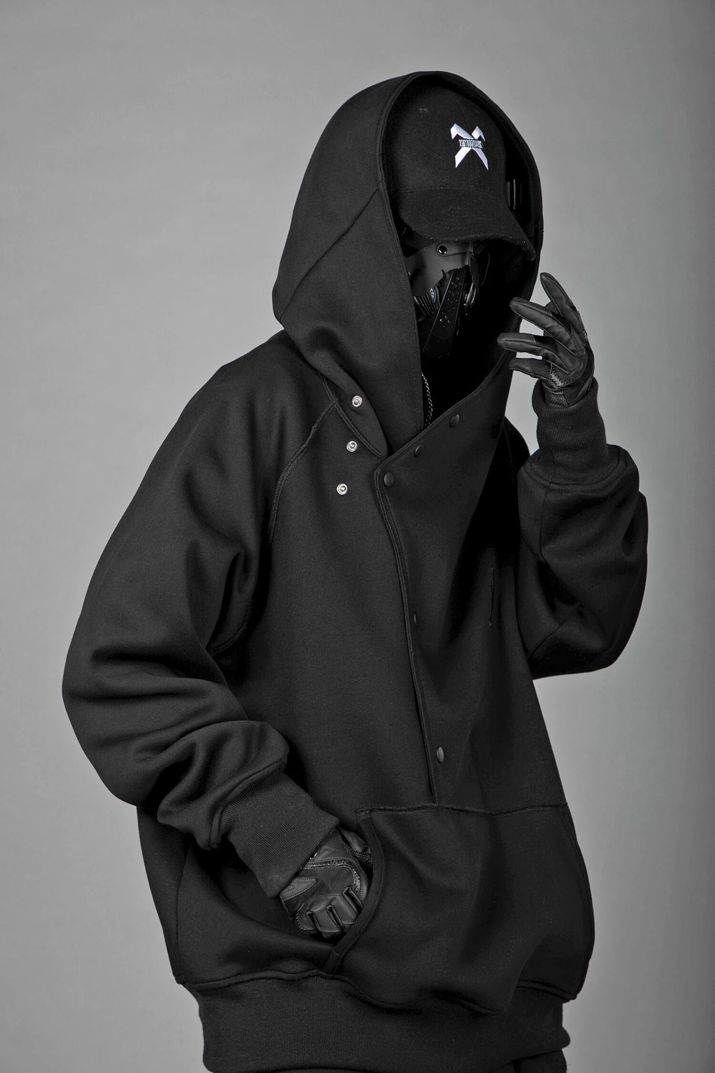 Black Layered Hoodie