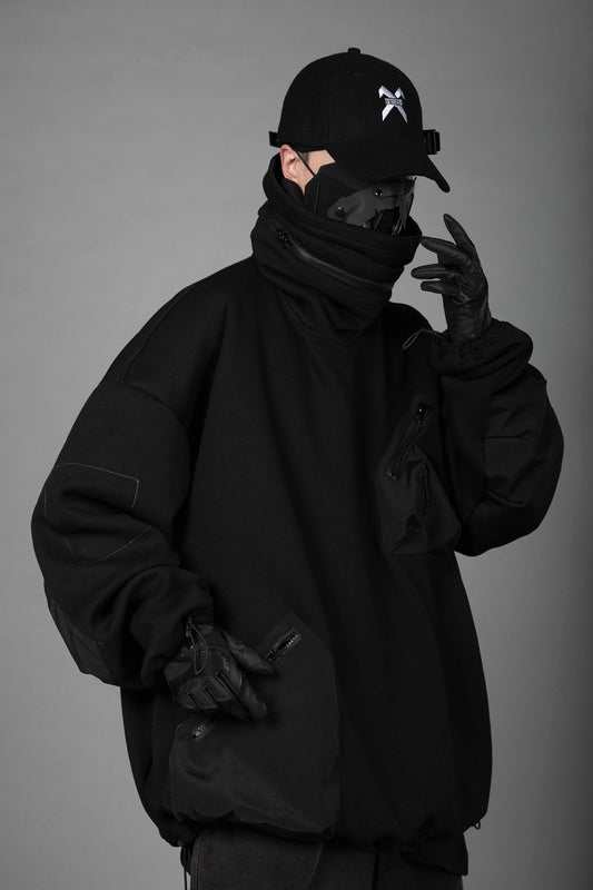 Sudadera con capucha utilitaria negra HiH33