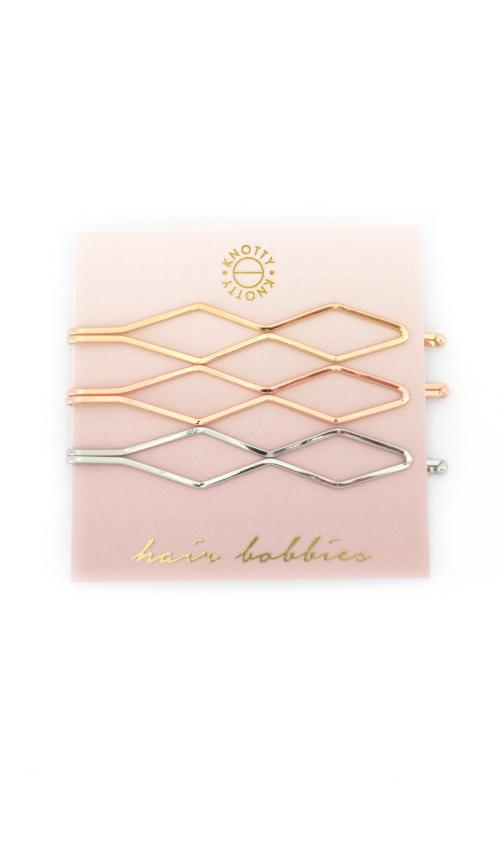 Diamond Hair Bobbies  |  Gold/Rose Gold/Rhodium