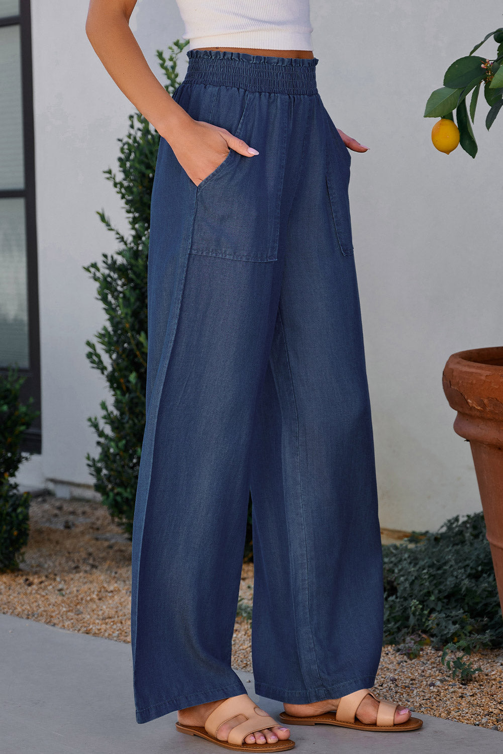 Solana High Waist Wide Leg Jeans