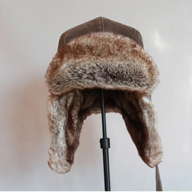 Winter Ushanka Hat Women's  Pilot Aviator Bomber