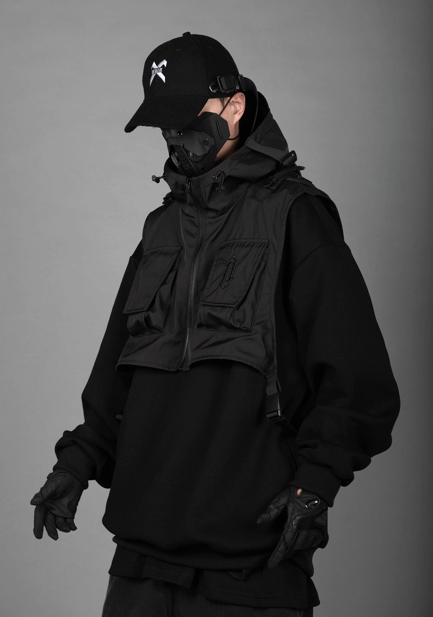 HiH34 Black Tech Guard Hoodie