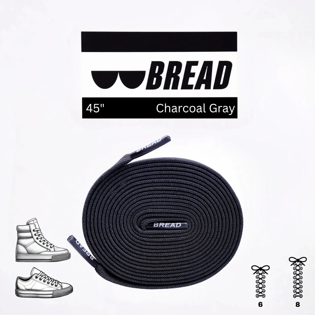 Charcoal Grey Bread Laces