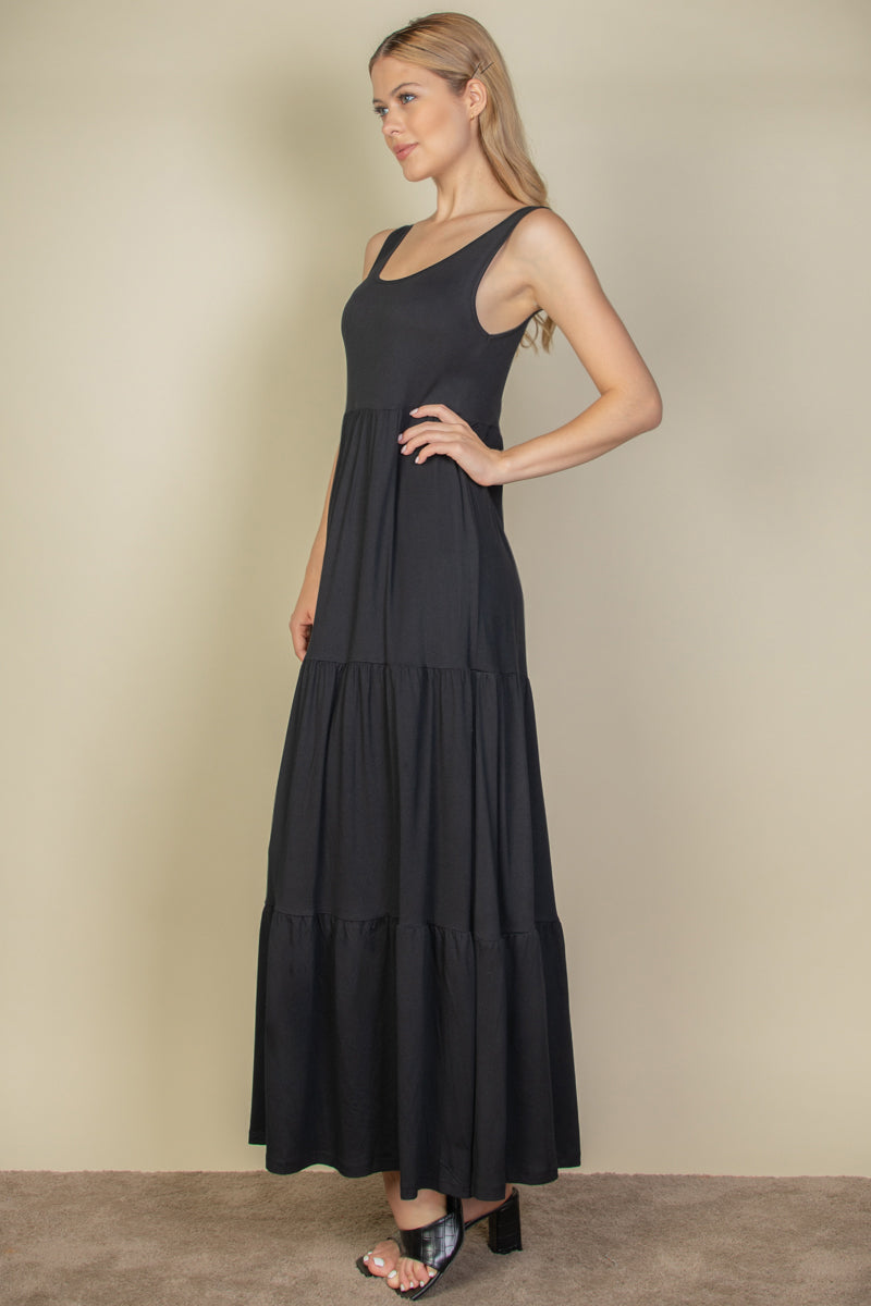 Solid Layered Hem Dress (CAPELLA)