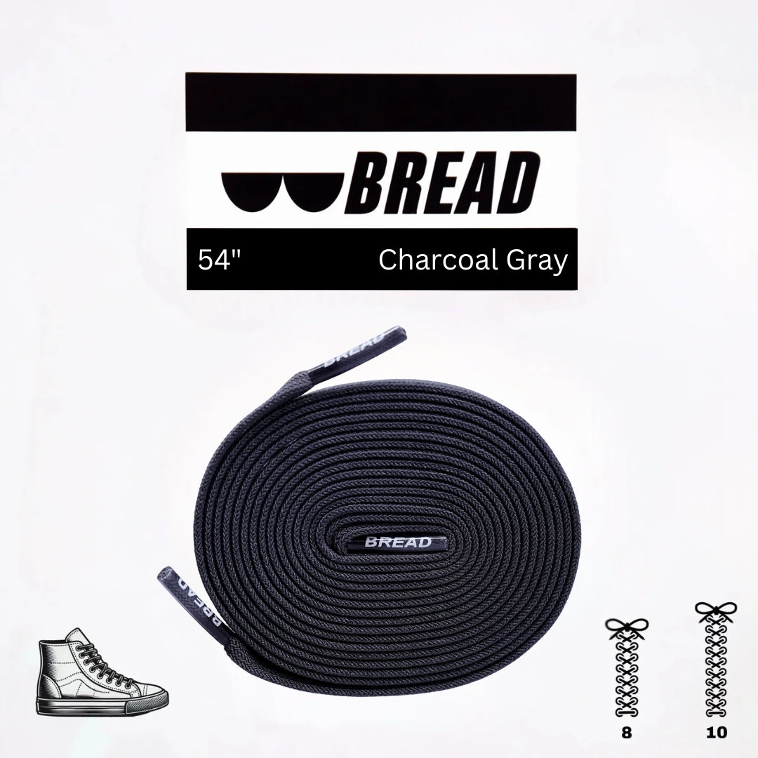 Charcoal Grey Bread Laces