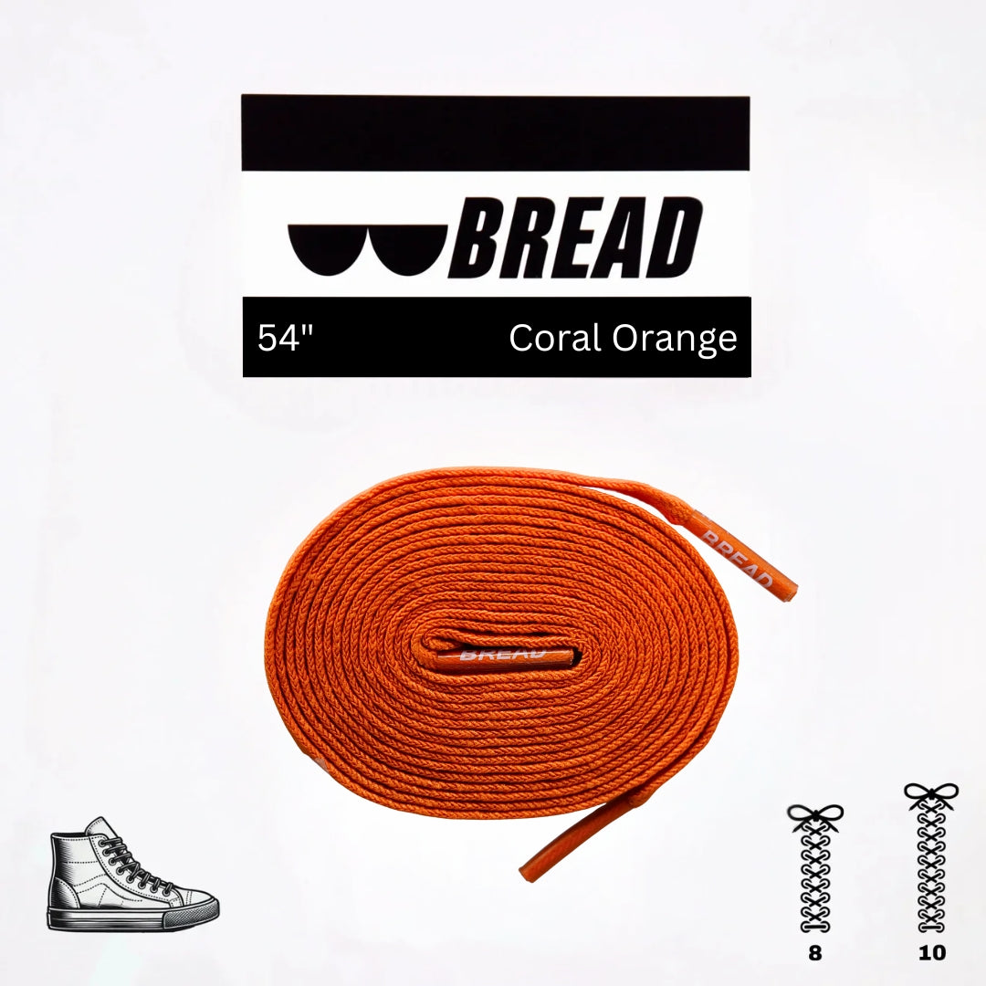 Coral Orange Bread Laces