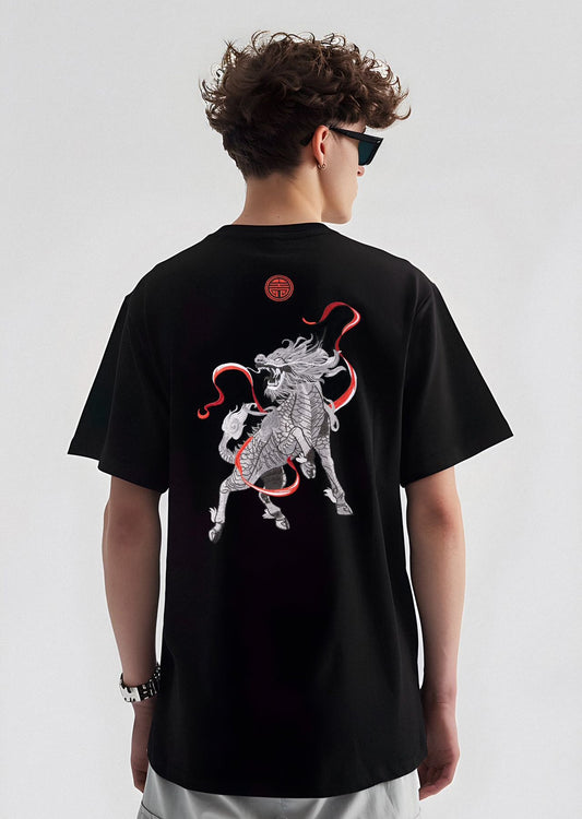 KH755 Raging Kirin Embroidery Tee