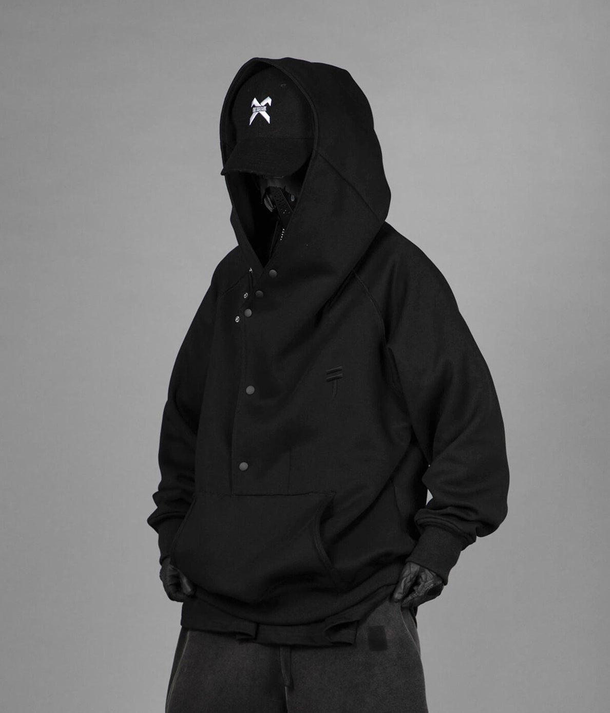 Black Layered Hoodie