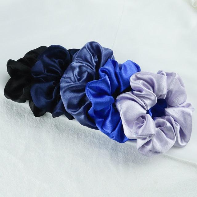 Silk Satin Scrunchies Set (5-Pack)