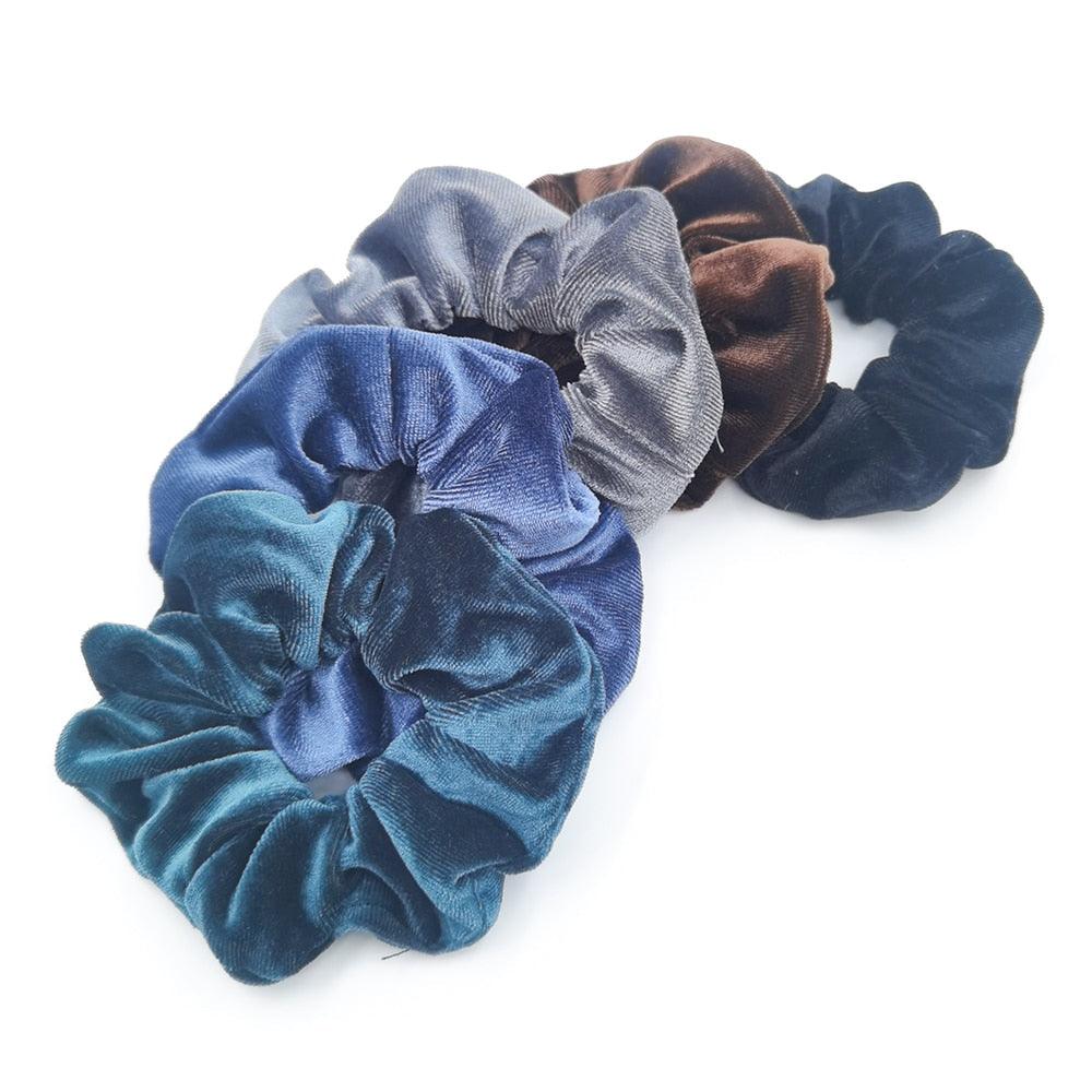 Velvet Scrunchies Set (5-Pack)