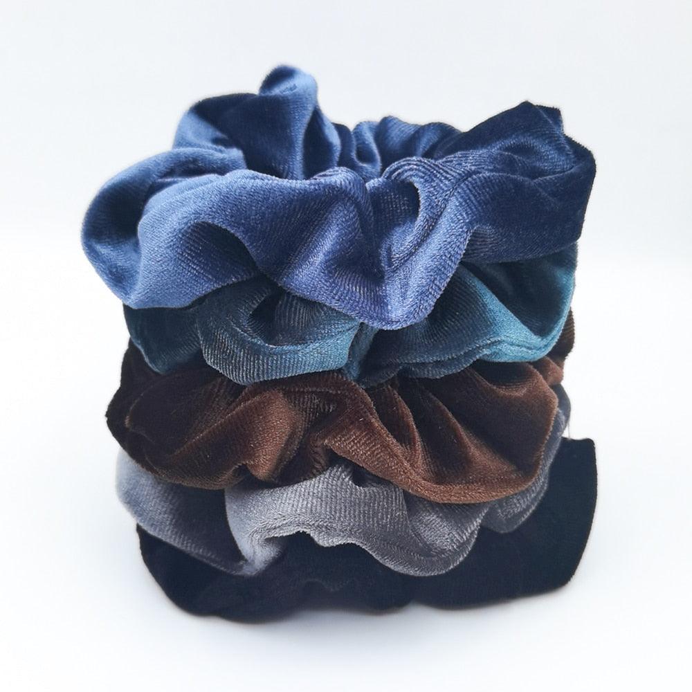 Velvet Scrunchies Set (5-Pack)